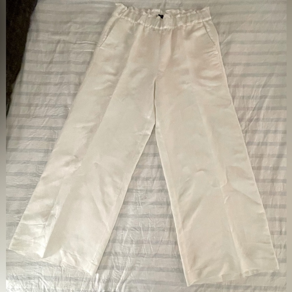 Ann Taylor White Wide Leg Pants